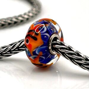 TROLLBEADS Fish Unique Event Only LAA 925S NEW! Red & Orange o Blue & White